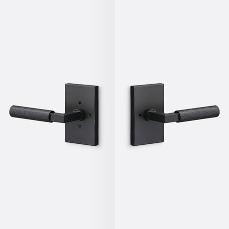 Sure-Loc LV102 FBL GRIP-KN FBL flat black privacy door lever