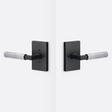 Sure-Loc LV102 FBL GRIP-SKN 26 flat black / polished chrome privacy door lever