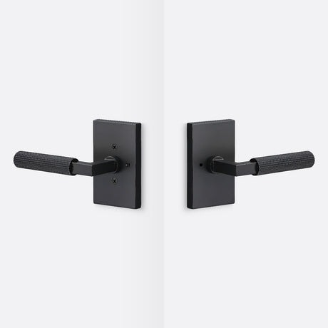Sure-Loc LV102 FBL GRIP-SKN FBL flat black privacy door lever