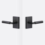 Sure-Loc LV102 FBL GRIP-SM FBL flat black privacy door lever