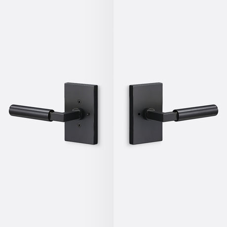 Sure-Loc LV102 FBL GRIP-SM FBL flat black privacy door lever