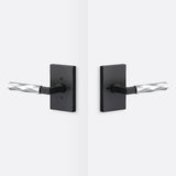 Sure-Loc LV102 FBL GRIP-VT 26 flat black / polished chrome privacy door lever