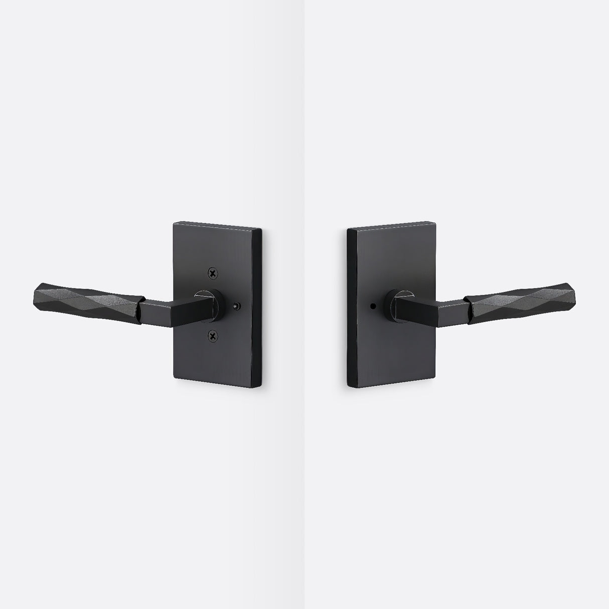 Sure-Loc LV102 FBL GRIP-VT FBL flat black privacy door lever