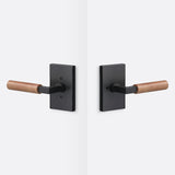 Sure-Loc LV102 FBL GRIP-WN flat black / walnut privacy door lever