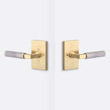 Sure-Loc LV102 SB GRIP-KN 15 satin brass / satin nickel privacy door lever