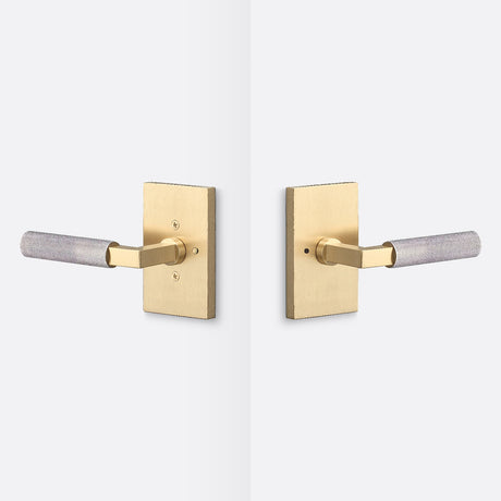 Sure-Loc LV102 SB GRIP-KN 15 satin brass / satin nickel privacy door lever