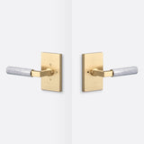 Sure-Loc LV102 SB GRIP-KN 26 satin brass / polished chrome privacy door lever