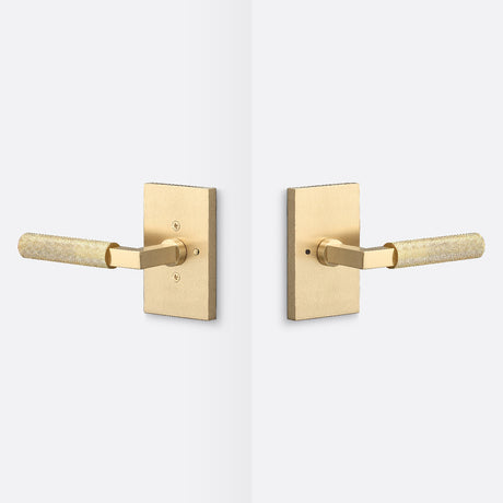 Sure-Loc LV102 SB GRIP-KN SB satin brass privacy door lever