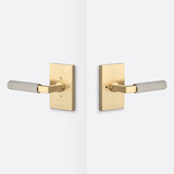 Sure-Loc LV102 SB GRIP-SKN 15 satin brass / satin nickel privacy door lever