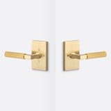 Sure-Loc LV102 SB GRIP-SKN SB satin brass privacy door lever