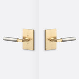 Sure-Loc LV102 SB GRIP-SM 15 satin brass / satin nickel privacy door lever