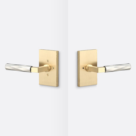 Sure-Loc LV102 SB GRIP-VT 15 satin brass / satin nickel privacy door lever