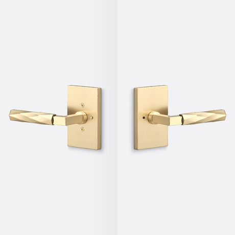 Sure-Loc LV102 SB GRIP-VT SB satin brass privacy door lever