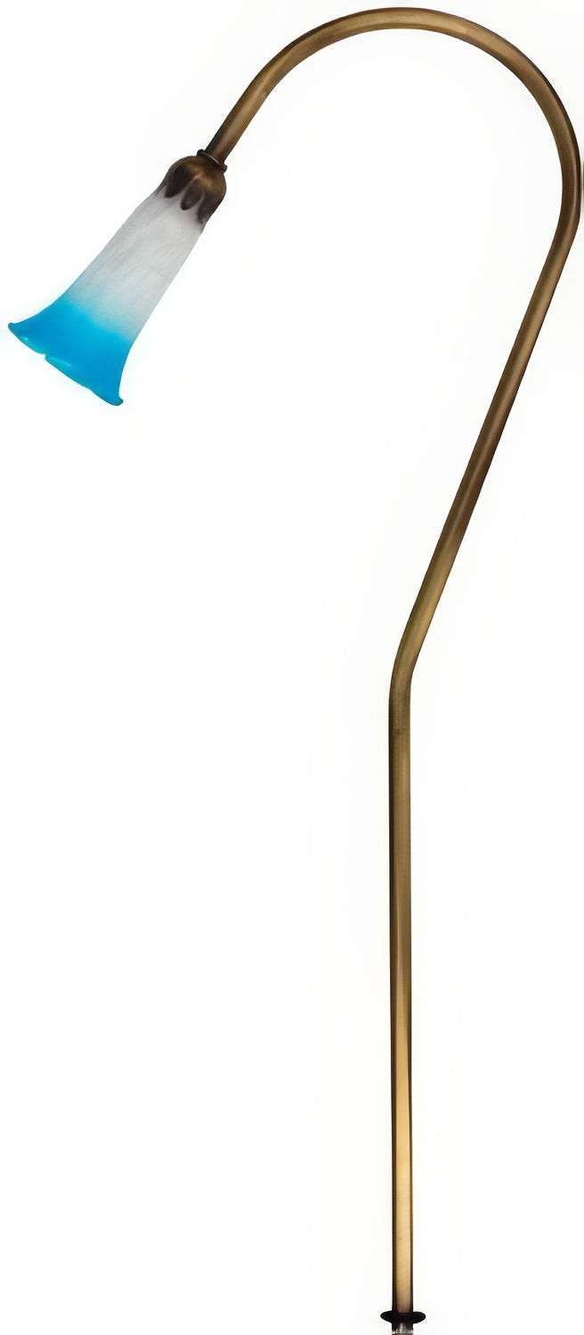Dabmar Lighting LV114-BLUE-ABS antique brass path light