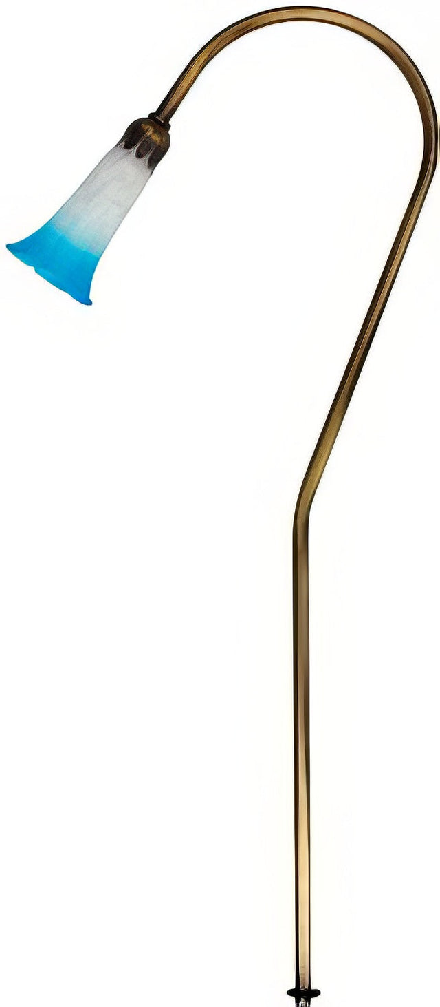 Dabmar Lighting LV114-BLUE-L3-64K-ABS antique brass path light