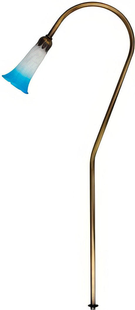 Dabmar Lighting LV114-BLUE-L3-AMB-ABS antique brass path light