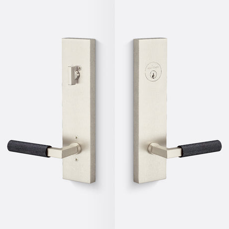Sure-Loc LV307 15-GRIP KN FBL satin nickel / flat black single cylinder handleset