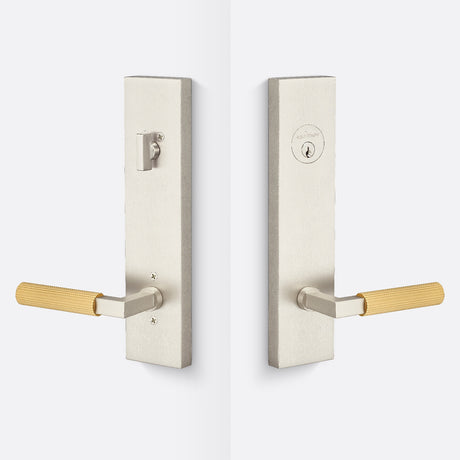 Sure-Loc LV307 15-GRIP SKN SB satin nickel / satin brass single cylinder handleset
