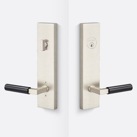Sure-Loc LV307 15-GRIP SM FBL satin nickel / flat black single cylinder handleset