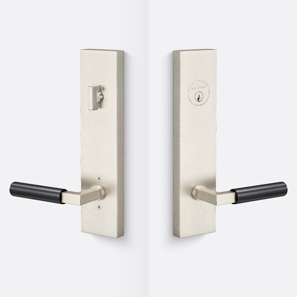 Sure-Loc LV307 15-GRIP SM FBL satin nickel / flat black single cylinder handleset