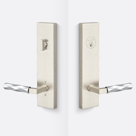 Sure-Loc LV307 15-GRIP VT 26 satin nickel / polished chrome single cylinder handleset