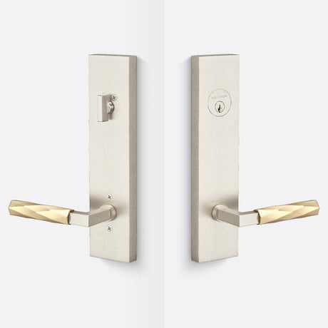 Sure-Loc LV307 15-GRIP VT SB satin nickel / satin brass single cylinder handleset