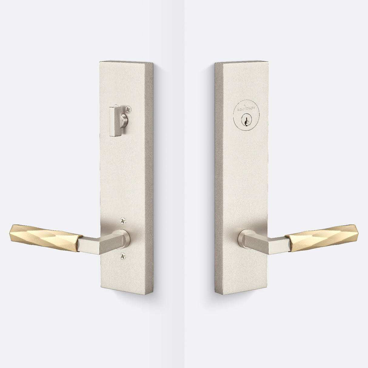 Sure-Loc LV307 15-GRIP VT SB satin nickel / satin brass single cylinder handleset