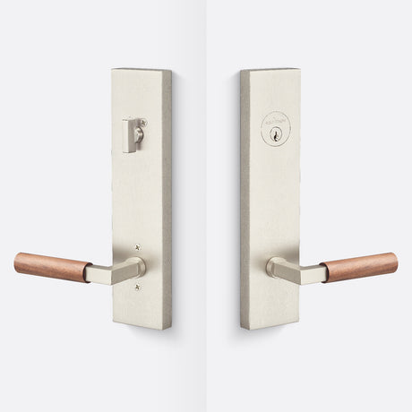 Sure-Loc LV307 15-GRIP WN satin nickel / walnut single cylinder handleset