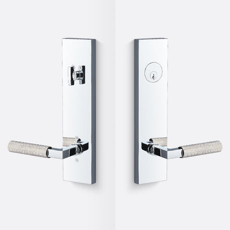 Sure-Loc LV307 26-GRIP KN 15 polished chrome / satin nickel single cylinder handleset