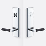 Sure-Loc LV307 26-GRIP KN FBL polished chrome / flat black single cylinder handleset