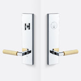 Sure-Loc LV307 26-GRIP KN SB polished chrome / satin brass single cylinder handleset
