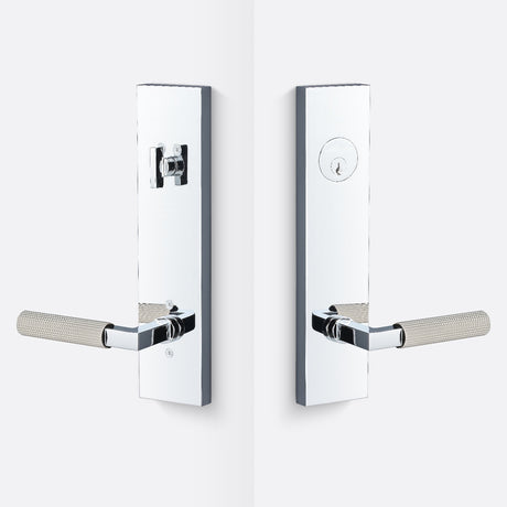 Sure-Loc LV307 26-GRIP SKN 15 polished chrome / satin nickel single cylinder handleset