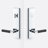 Sure-Loc LV307 26-GRIP SKN FBL polished chrome / flat black single cylinder handleset