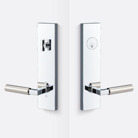 Sure-Loc LV307 26-GRIP SM 15 polished chrome / satin nickel single cylinder handleset