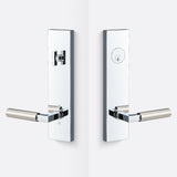 Sure-Loc LV307 26-GRIP SM 15 polished chrome / satin nickel single cylinder handleset