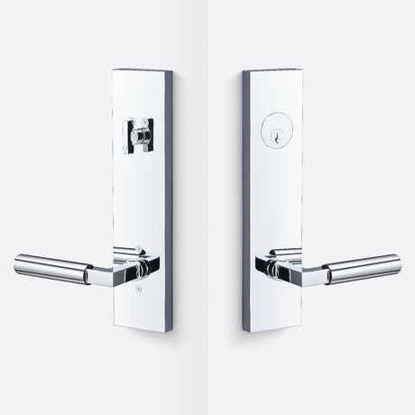 Sure-Loc LV307 26-GRIP SM 26 polished chrome single cylinder handleset
