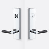 Sure-Loc LV307 26-GRIP SM FBL polished chrome / flat black single cylinder handleset