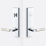 Sure-Loc LV307 26-GRIP VT 15 polished chrome / satin nickel single cylinder handleset