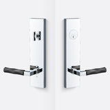 Sure-Loc LV307 26-GRIP VT FBL polished chrome / flat black single cylinder handleset