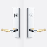 Sure-Loc LV307 26-GRIP VT SB polished chrome / satin brass single cylinder handleset