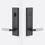Sure-Loc LV307 FBL-GRIP KN 15 flat black / satin nickel single cylinder handleset