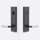 Sure-Loc LV307 FBL-GRIP KN 26 flat black / polished chrome single cylinder handleset