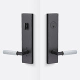 Sure-Loc LV307 FBL-GRIP SKN 26 flat black / polished chrome single cylinder handleset
