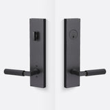 Sure-Loc LV307 FBL-GRIP SKN FBL flat black single cylinder handleset