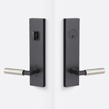 Sure-Loc LV307 FBL-GRIP SM 15 flat black / satin nickel single cylinder handleset