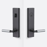 Sure-Loc LV307 FBL-GRIP SM 26 flat black / polished chrome single cylinder handleset