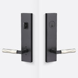 Sure-Loc LV307 FBL-GRIP VT 15 flat black / satin nickel single cylinder handleset