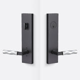 Sure-Loc LV307 FBL-GRIP VT 26 flat black / polished chrome single cylinder handleset