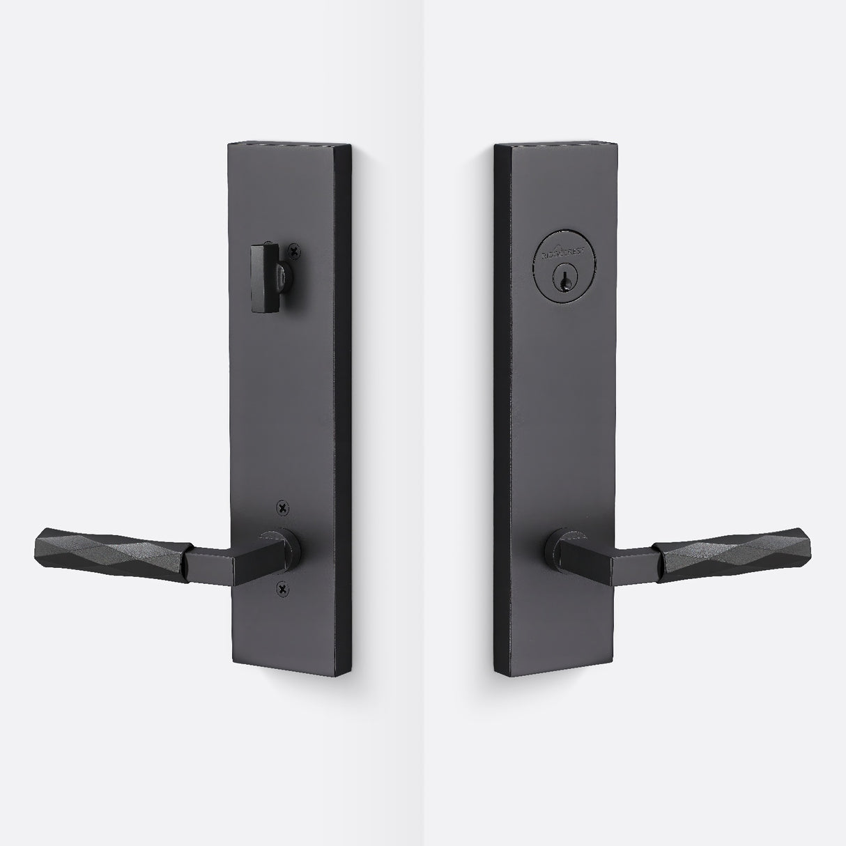 Sure-Loc LV307 FBL-GRIP VT FBL flat black single cylinder handleset