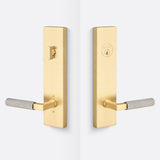 Sure-Loc LV307 SB-GRIP SKN 15 satin brass / satin nickel single cylinder handleset